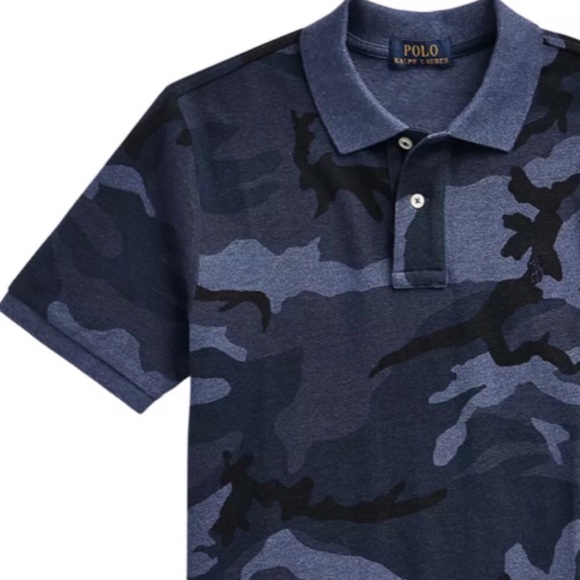 POLO RALPH LAUREN BLUE CAMO POLO - Picture 7 of 13